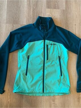 Marmot Teal and Dark Teal Colorblock Softshell Jacket